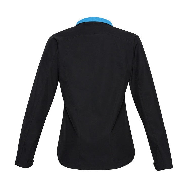 Biz Womens Geneva Jacket J307L in Black/Cyan