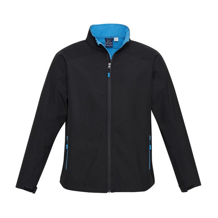 Biz Mens Geneva Jacket J307M in Black/Cyan