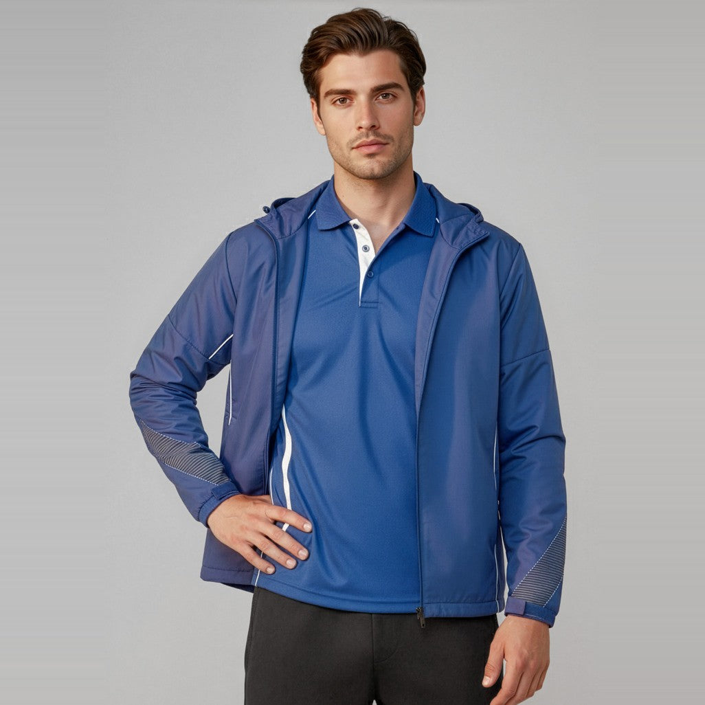 Biz Razor Unisex Jacket J408M in Royal/White, worn by model