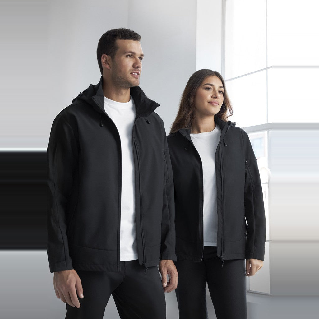 Biz Atlas Womens Jacket J502L in Black, worn by model, view 5