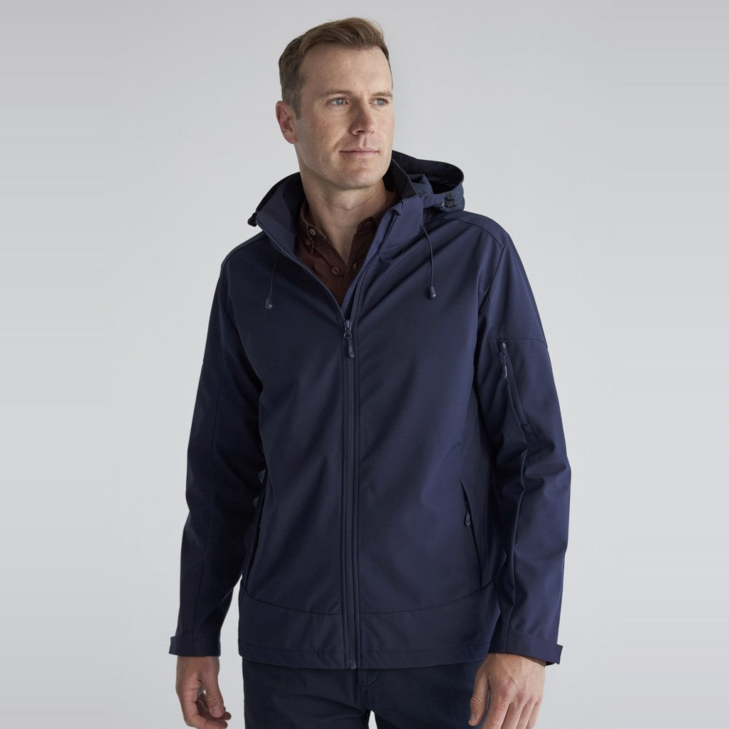 Biz Atlas Mens Jacket J502M in Navy, worn by model, view 3