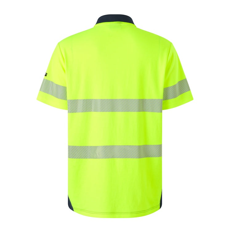 King Gee Originals Hi Vis Spliced Taped Cotton Back Short Sleeve Shirt K54928