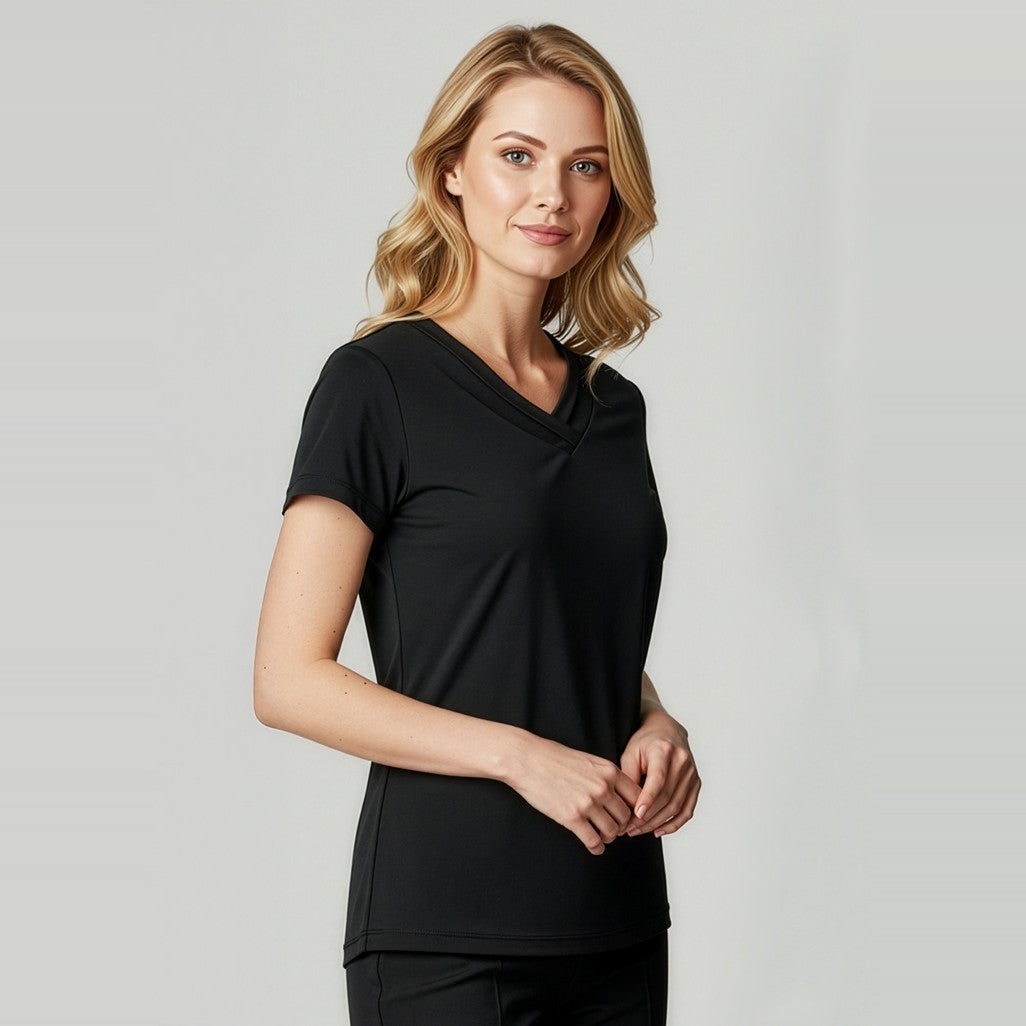 Biz Lana Womens Short Sleeve Top K819LS, worn by model