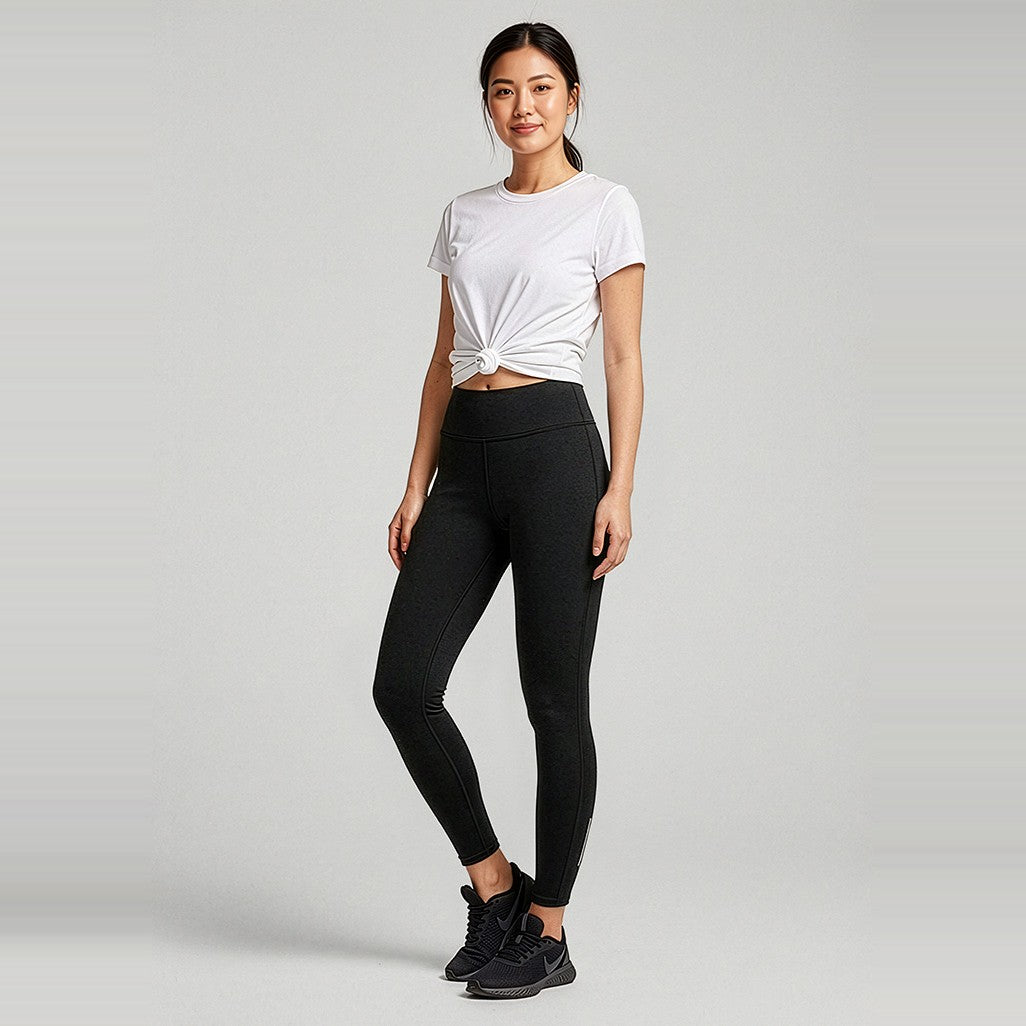 Biz Flex Womens Leggings L514LL in Black, worn by model