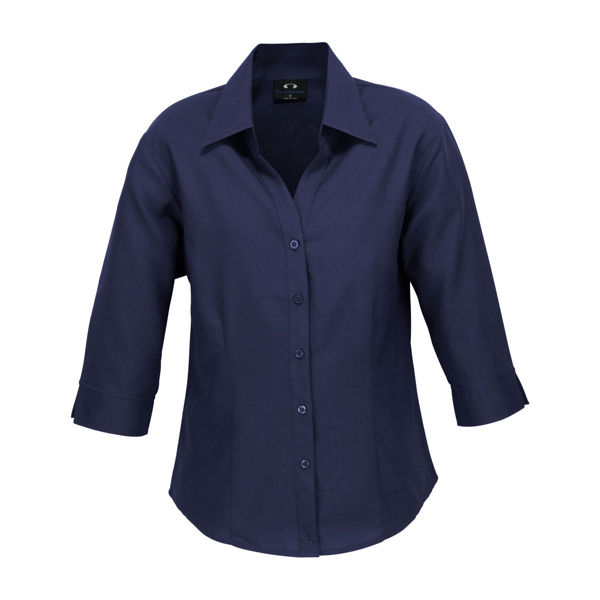 Biz Oasis Womens 3/4 Sleeve Shirt LB3600 in Navy