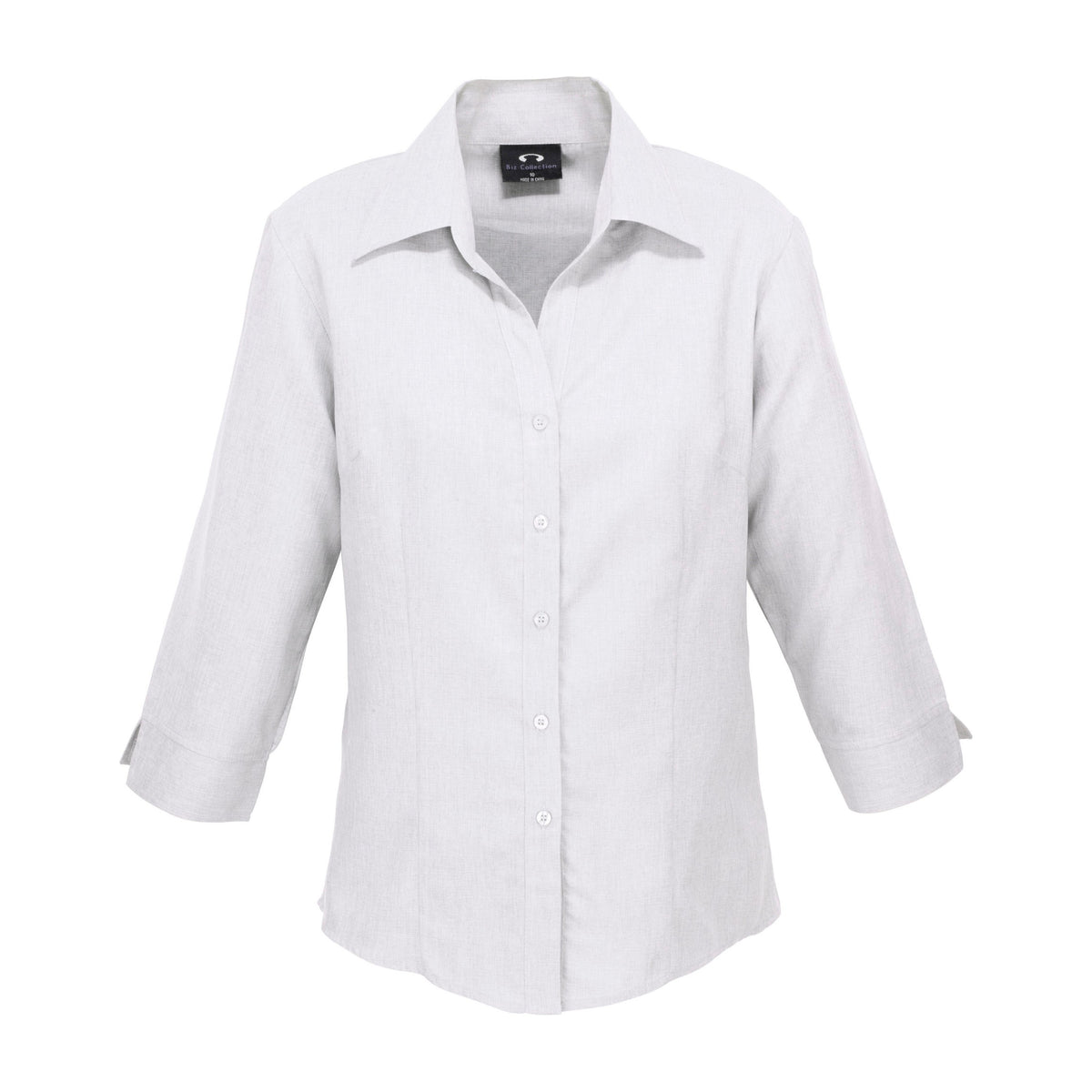 Biz Oasis Womens 3/4 Sleeve Shirt LB3600 in White