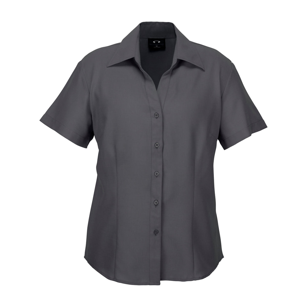 Biz Oasis Womens Short Sleeve Shirt LB3601 in Charcoal