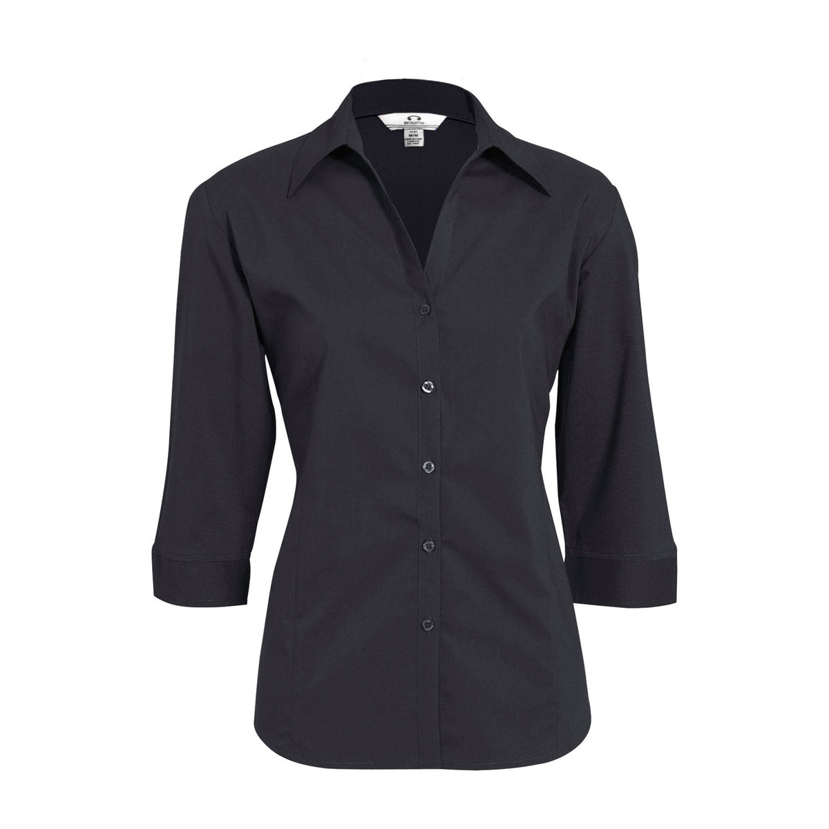Biz Metro Womens 3/4 Sleeve Shirt LB7300 in Charcoal