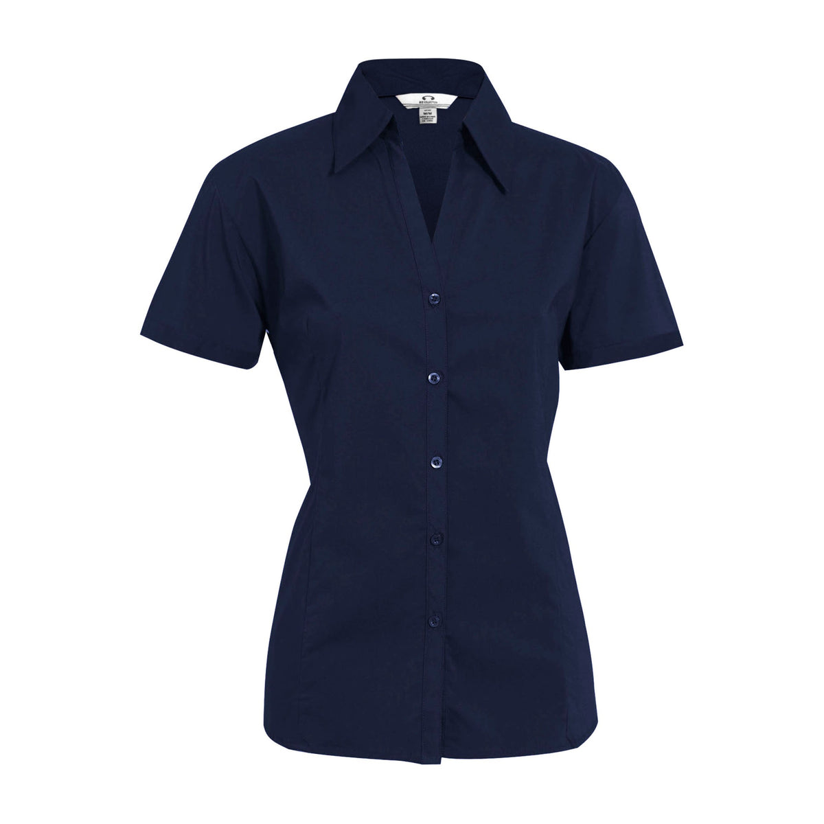 Biz Metro Womens Short Sleeve Shirt LB7301 in Navy