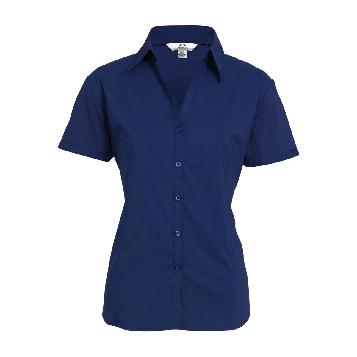 Biz Metro Womens Short Sleeve Shirt LB7301 in Royal