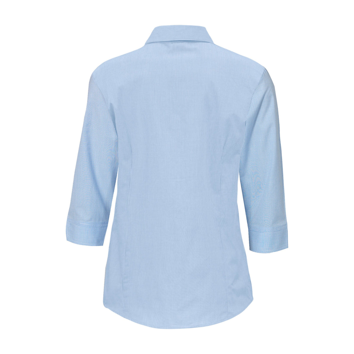 Biz Micro Womens Check 3/4 Sleeve Shirt LB8200 in Sky, view 2