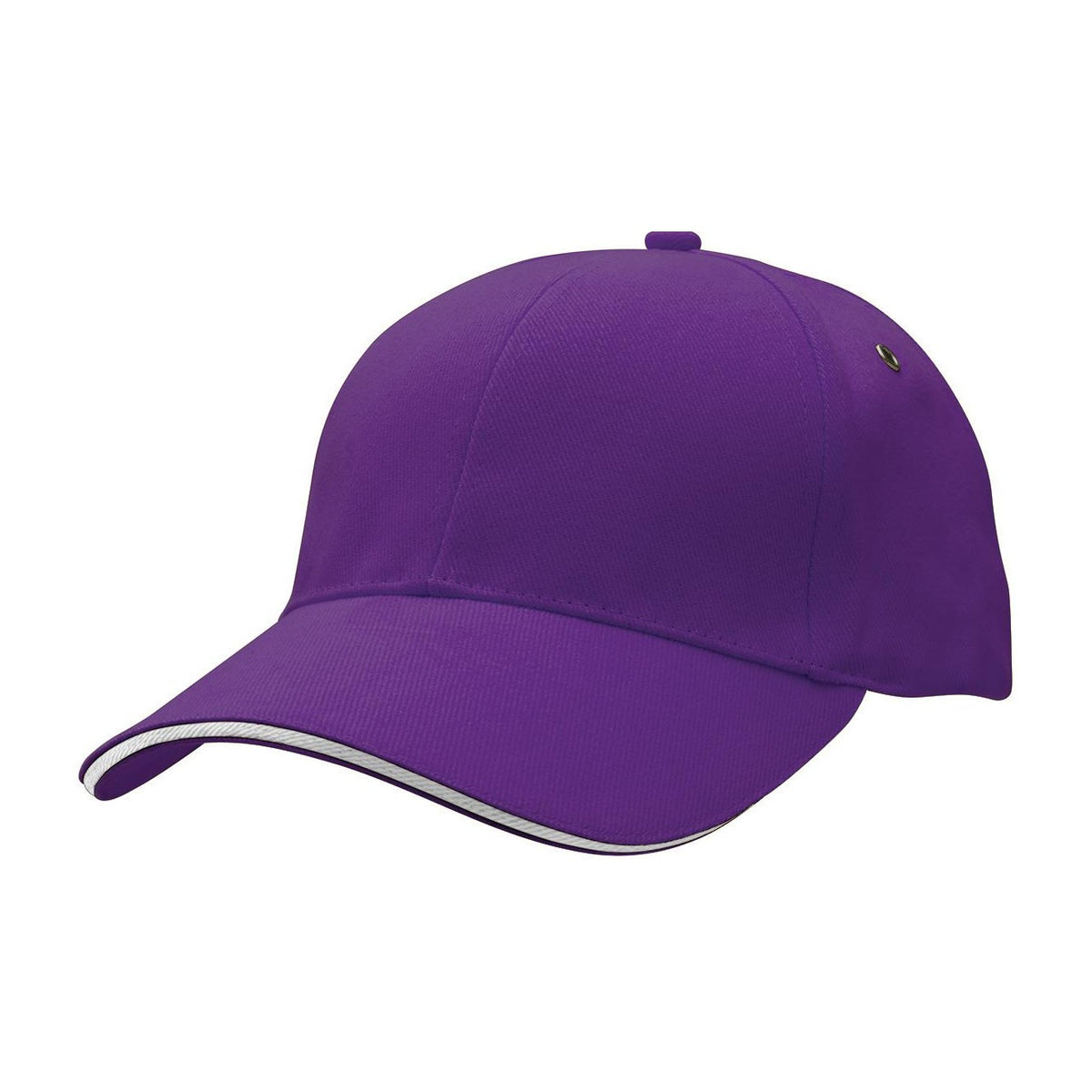 Legend Life Sandwich Peak Cap 4289 in Purple/White