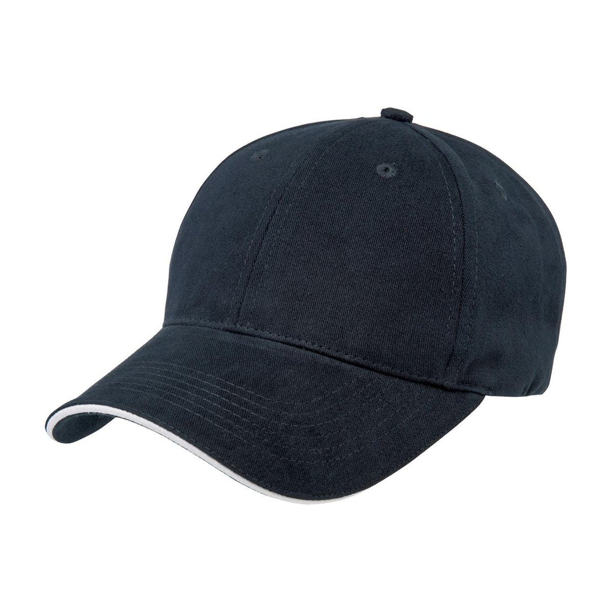 Legend Life Premium Soft Sandwich Peak Cap 8001 in Navy/Chalk White