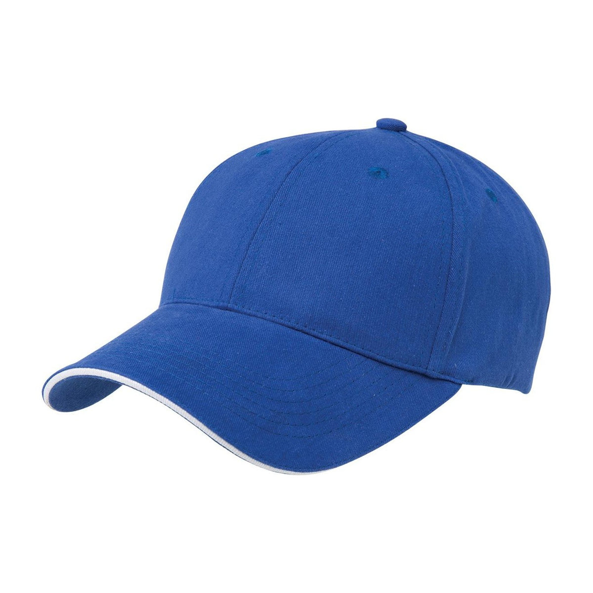 Legend Life Premium Soft Sandwich Peak Cap 8001 in Royal/Chalk White