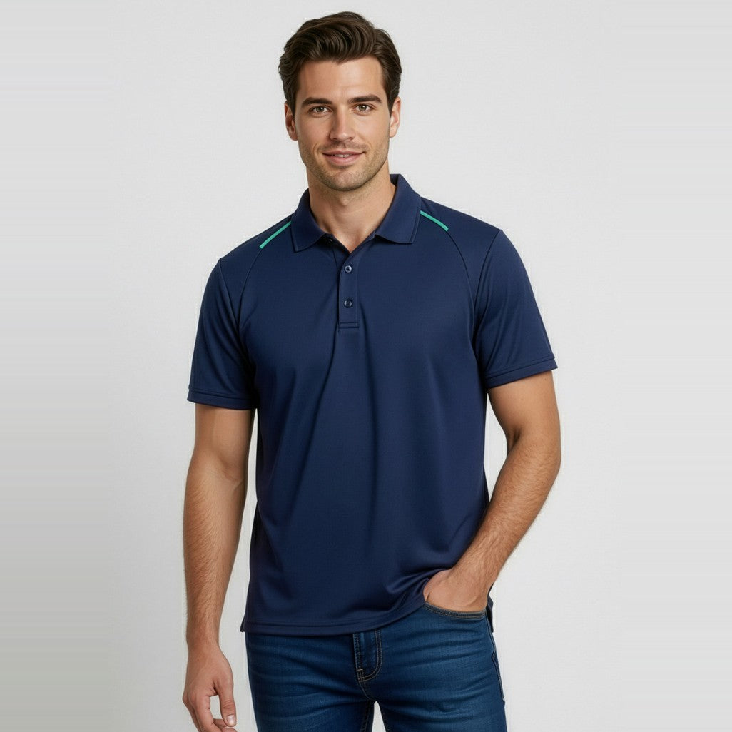 Biz Academy Mens Short Sleeve Polo P012MS, worn by model