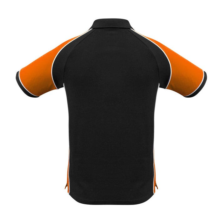 Biz Mens Nitro Polo P10112 in Black/Orange