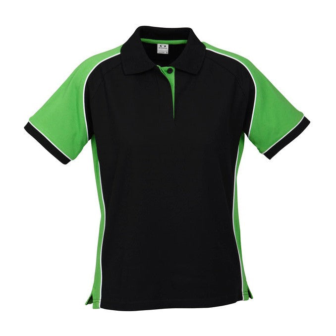 Biz Womens Nitro Polo P10122 in Black/Green