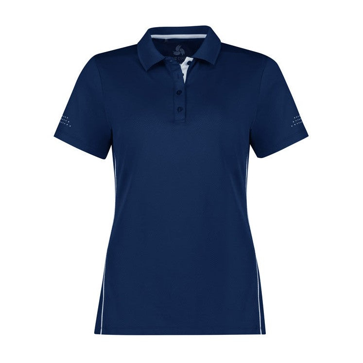 Biz Womens Balance Polo P200LS in Navy/White