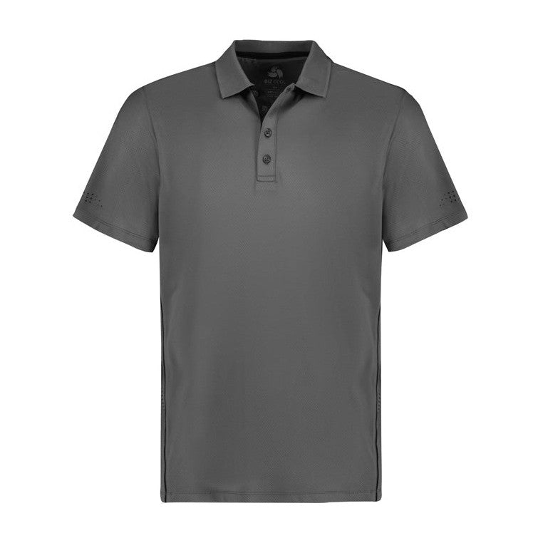 Biz Mens Balance Polo P200MS in Ash/Black