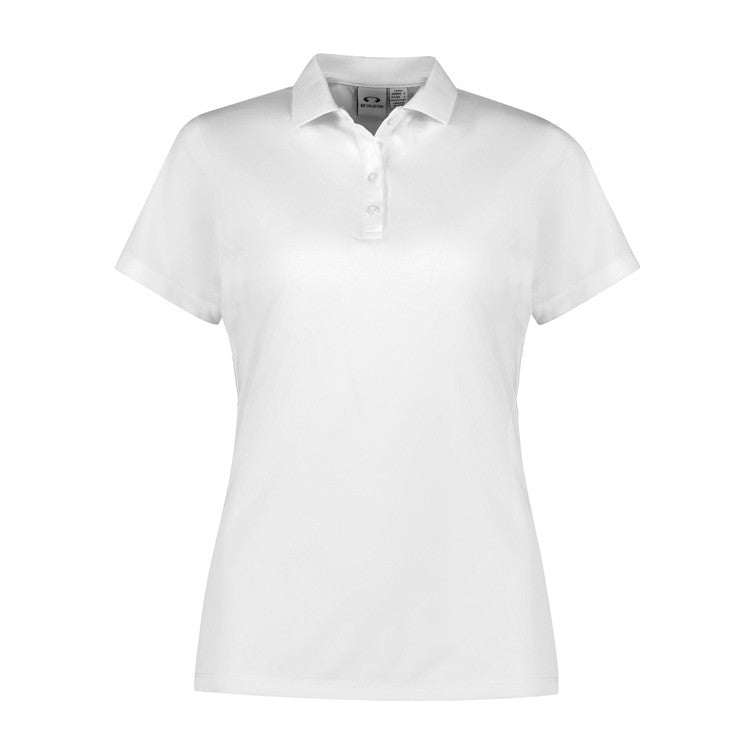 Biz Action Womens Short Sleeve Polo P206LS in White