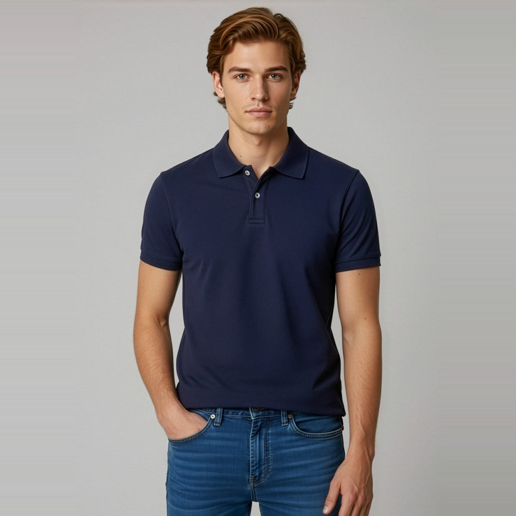 Biz Neon Mens Short Sleeve Polo P2100, worn by model