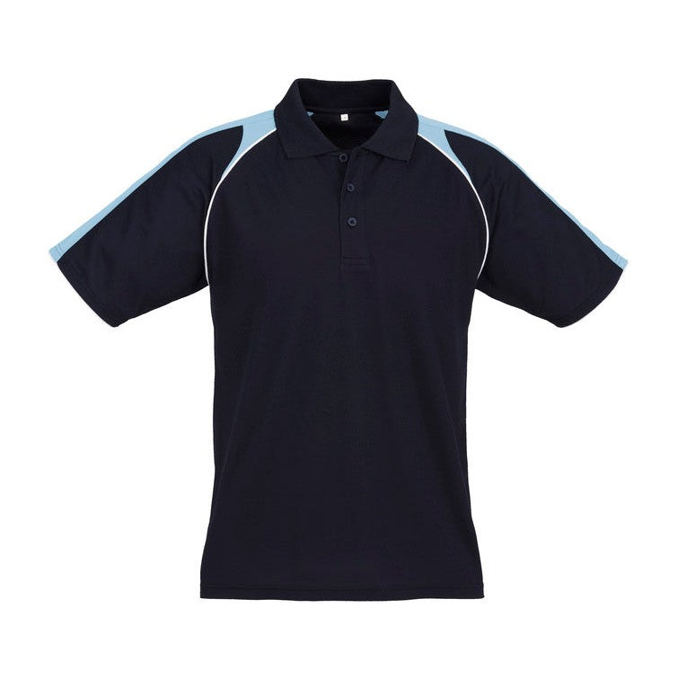 Biz Mens Triton Polo P225MS in Navy/Spring Blue