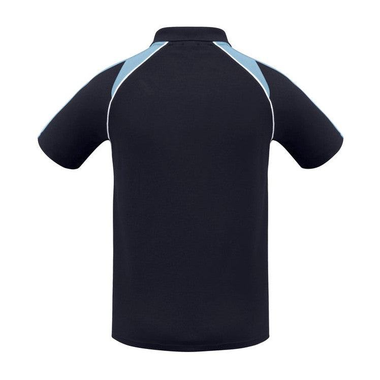 Biz Mens Triton Polo P225MS in Navy/Spring Blue