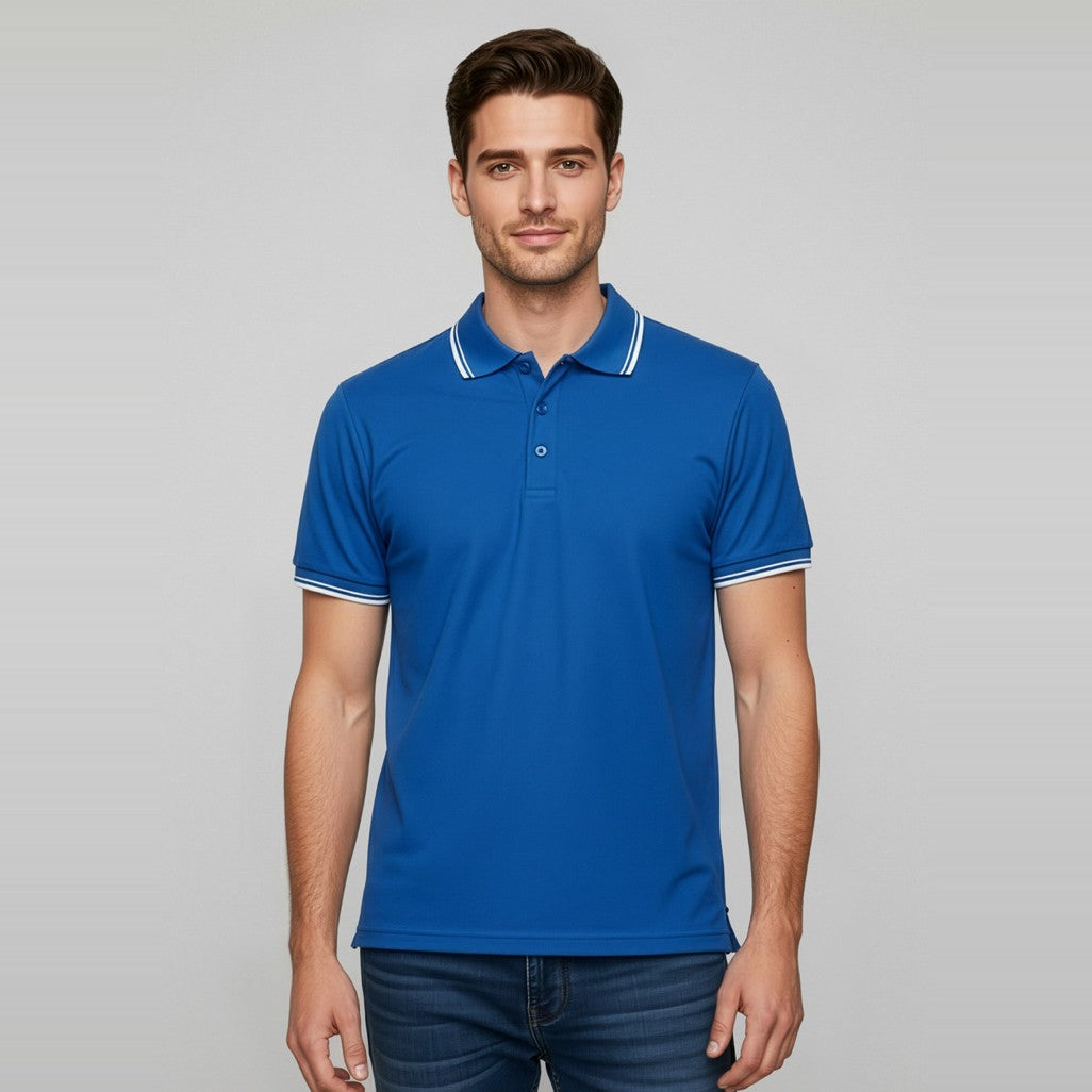 Biz Cambridge Mens Short Sleeve Polo P227MS, worn by model