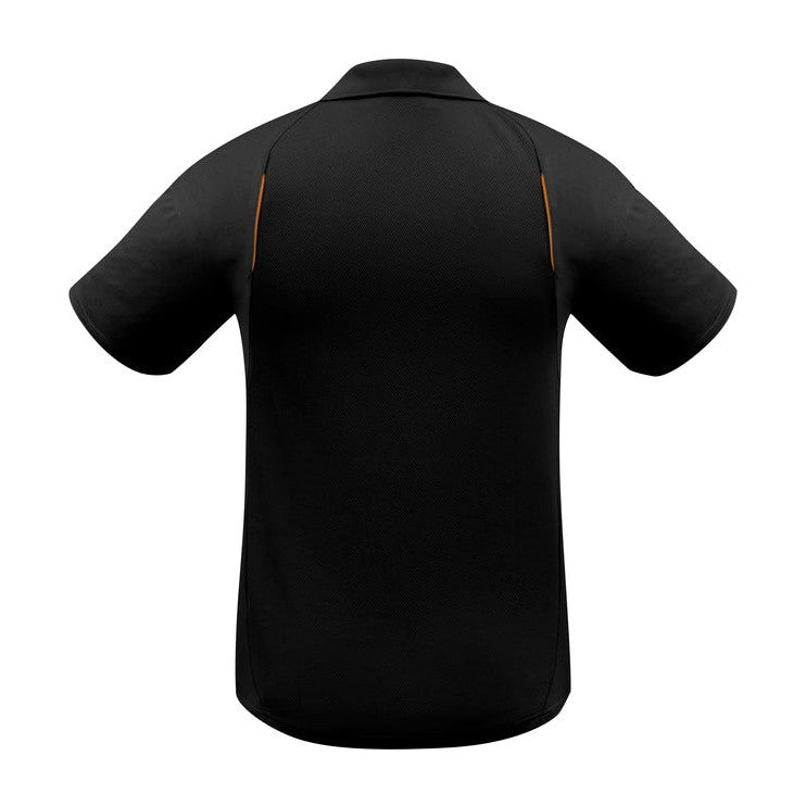 Biz Mens United Polo P244MS in Black/Orange