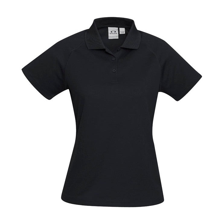 Biz Womens Sprint Polo P300LS in Black