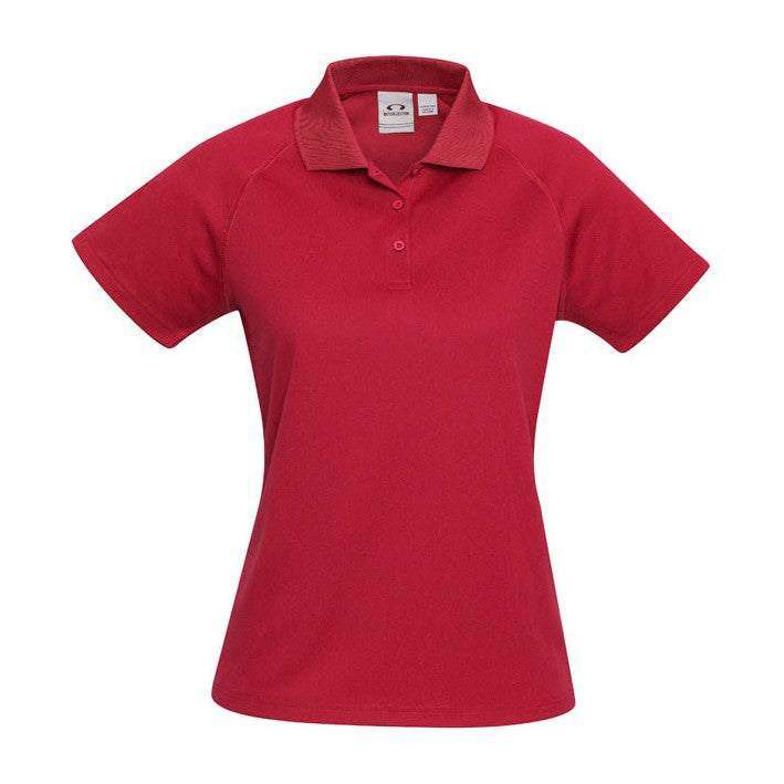 Biz Womens Sprint Polo P300LS in Red