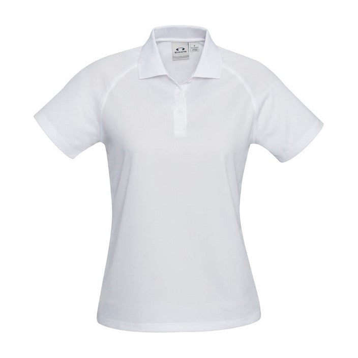 Biz Womens Sprint Polo P300LS in White