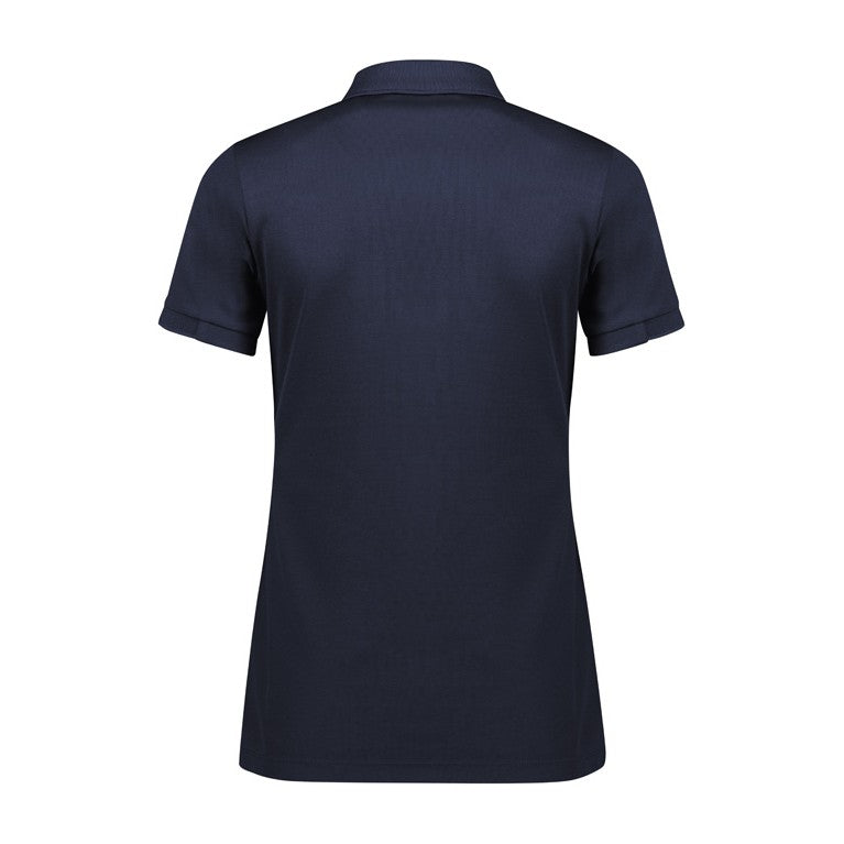 Biz Focus Womens Short Sleeve Polo P313LS in Navy/Navy, view 2
