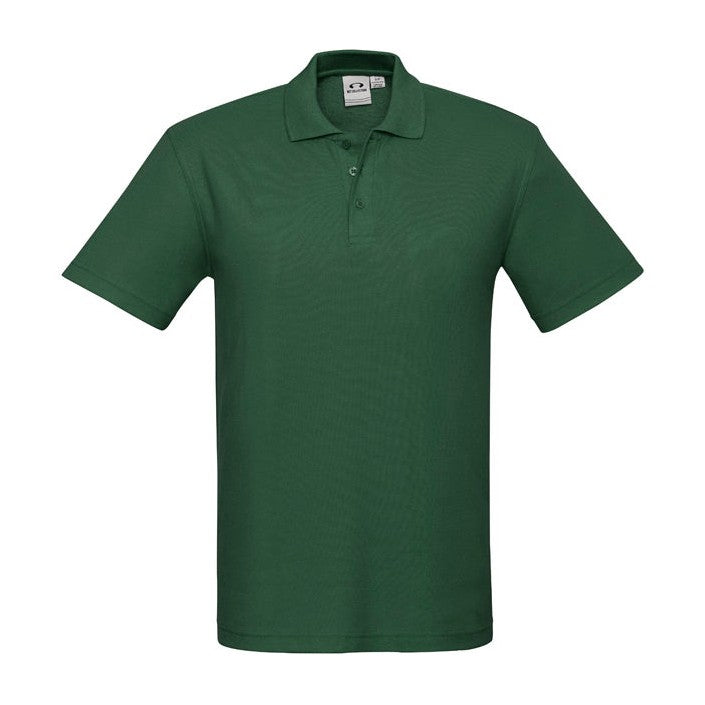 Biz Mens Crew Polo P400MS in Forest