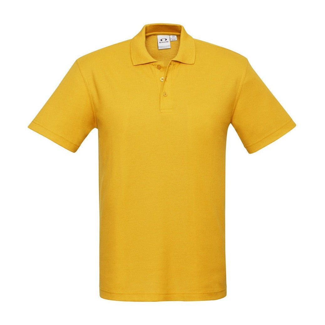 Biz Mens Crew Polo P400MS in Gold