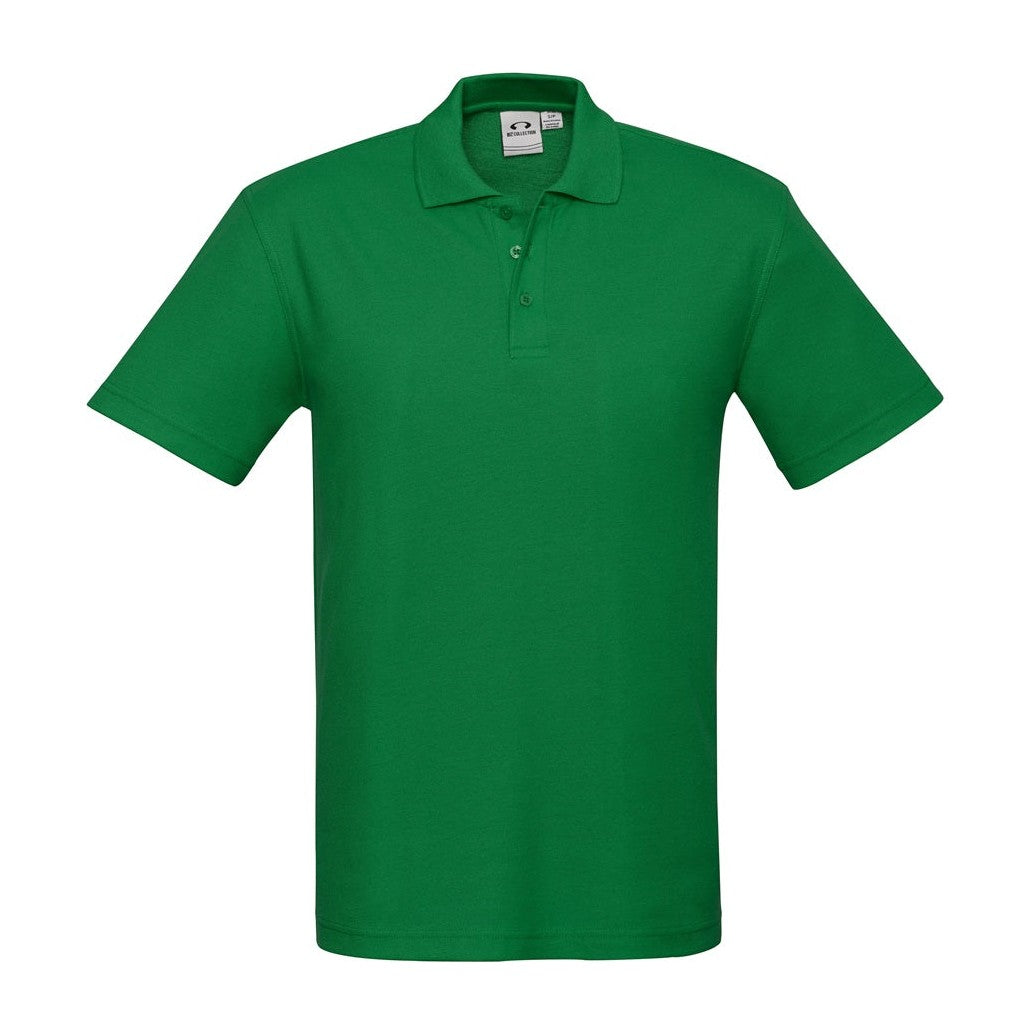 Biz Mens Crew Polo P400MS in Kelly Green