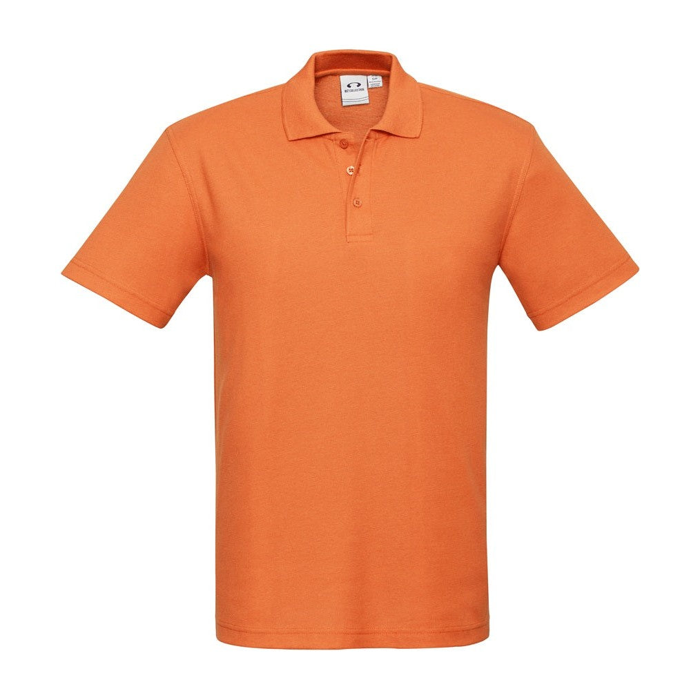 Biz Mens Crew Polo P400MS in Orange