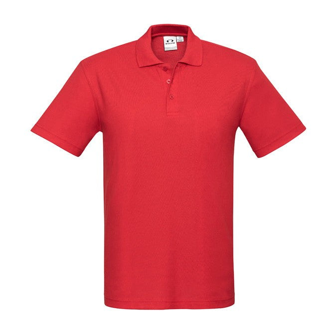Biz Mens Crew Polo P400MS in Red