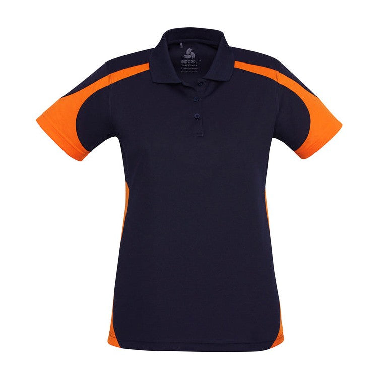 Biz Womens Talon Polo P401LS in Navy/Orange