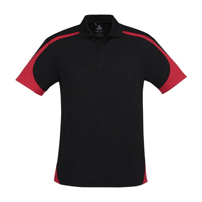 Biz Mens Talon Polo P401MS in Black/Red