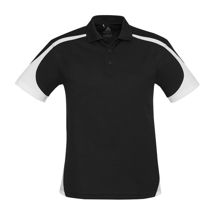 Biz Mens Talon Polo P401MS in Black/White