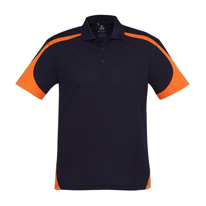 Biz Mens Talon Polo P401MS in Navy/Orange