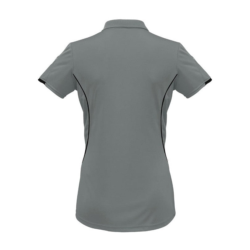 Biz Womens Razor Polo P405LS in Ash/Black