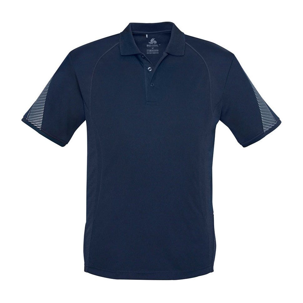 Biz Mens Razor Polo P405MS in Navy/Navy