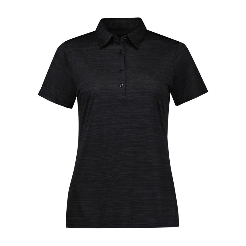 Biz Orbit Womens Short Sleeve Polo P410LS in Black