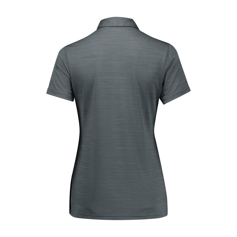 Biz Orbit Womens Short Sleeve Polo P410LS in Dark Grey Carbon, view 2