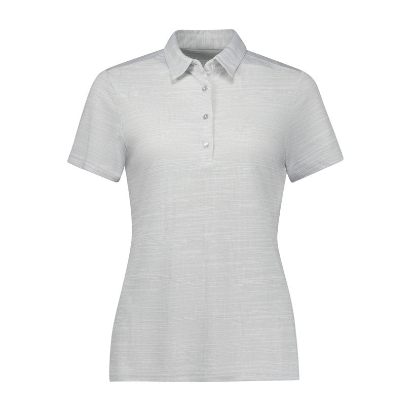 Biz Orbit Womens Short Sleeve Polo P410LS in Silver