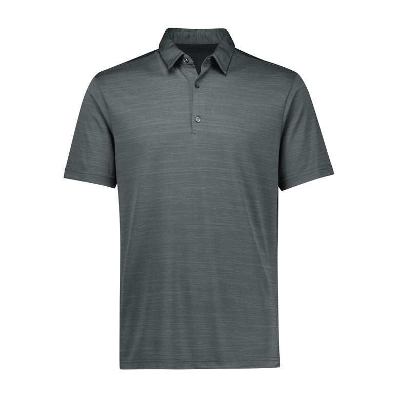 Biz Orbit Mens Short Sleeve Polo P410MS in Dark Grey Carbon