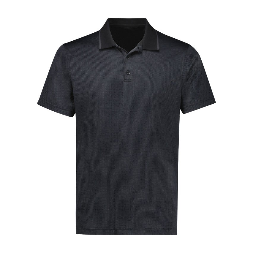 Biz Echo Mens Short Sleeve Polo P412MS in Black Graphite