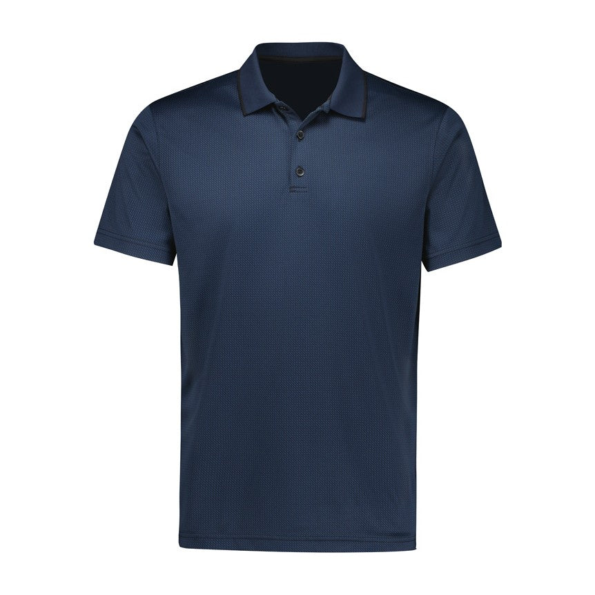 Biz Echo Mens Short Sleeve Polo P412MS in Carbon Blue